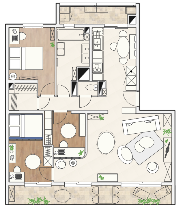 Plan Chambre ados optimiste Emma Beale